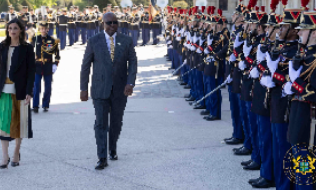 Ghanaian President John Mahama Receives Full State Welcome in Paris Ahead of Strategic Talks with French President Macron