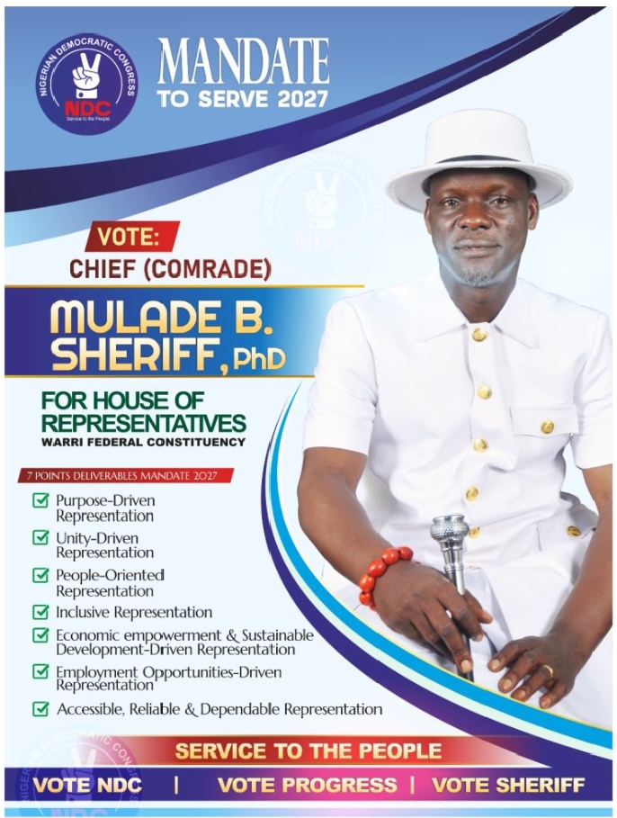 Sheriff Mulade: A Voice for the Niger Delta,  a Credible Choice for Warri Federal Constituency