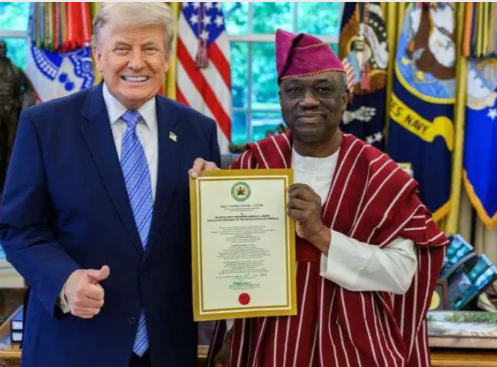 Washington power shift moment as trump meets nigeria envoy signals of a new global alliance emerge Former U.S. President Donald
